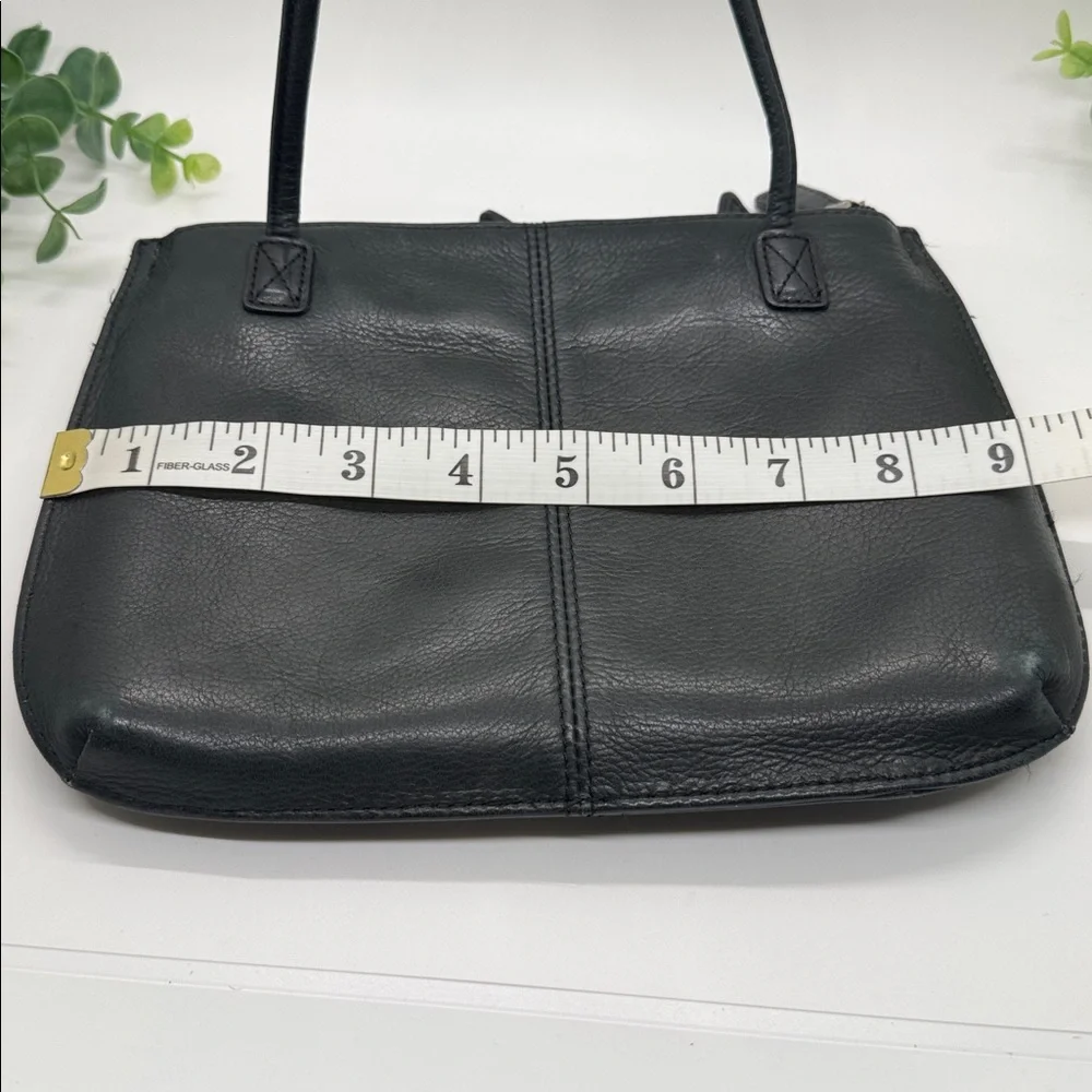 Fossil Black Leather Crossbody with Front Pocket